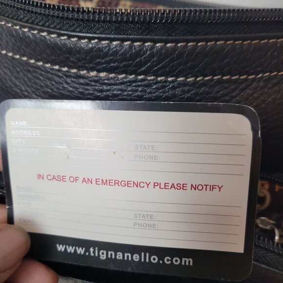 Tignanello Carson Black Leather Crossbody Bag With Multiple Pockets & Adjustable - Picture 10 of 12